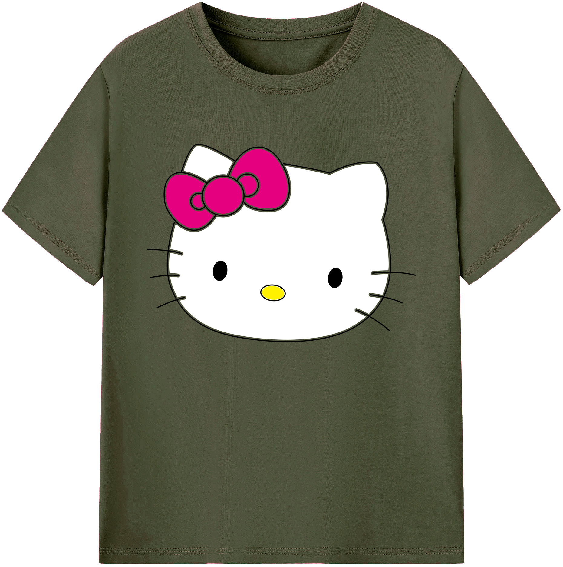 （画像用） Hello Kitty ハローキティ 綿100％ メンズ半袖Tシャツ｜肌触りやわらか＆通気性